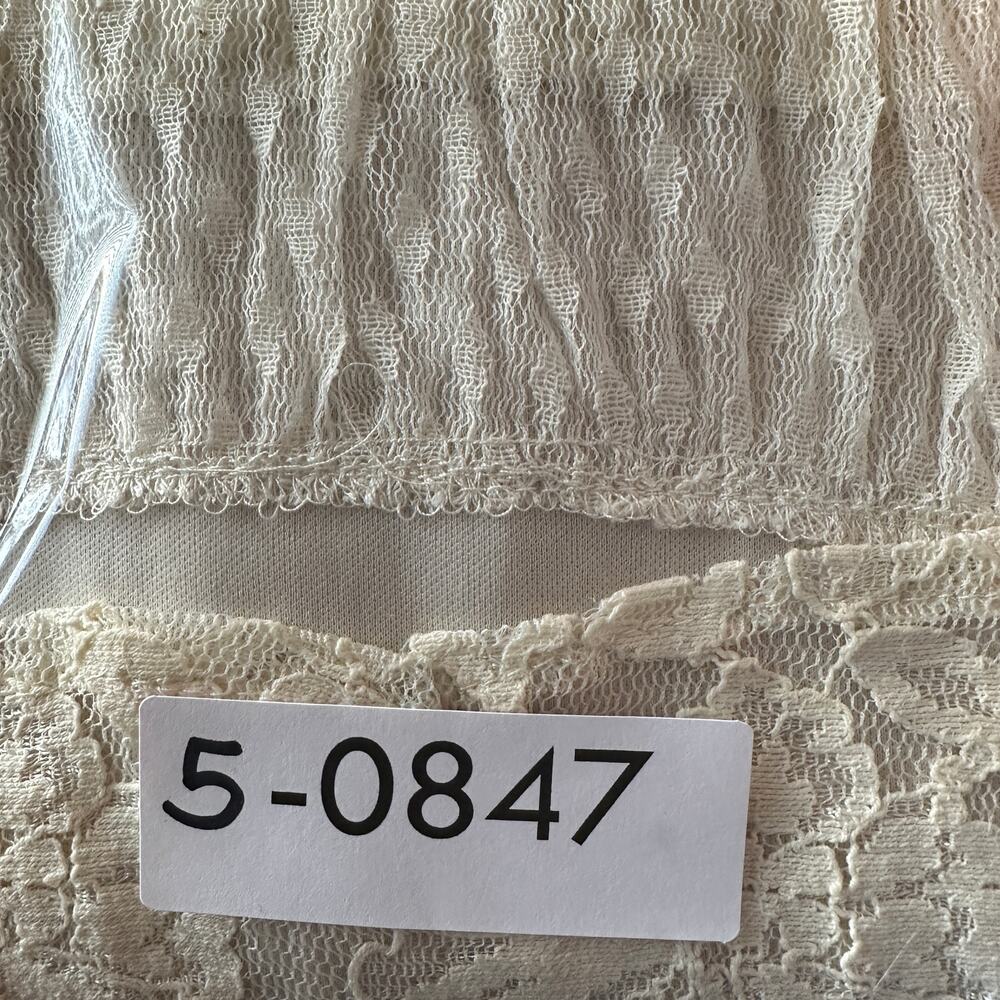 Anthropologie Areve Floral Lace Dress Large Cream Lined Fairy Cocktail Glam EUC - Picture 9 of 9